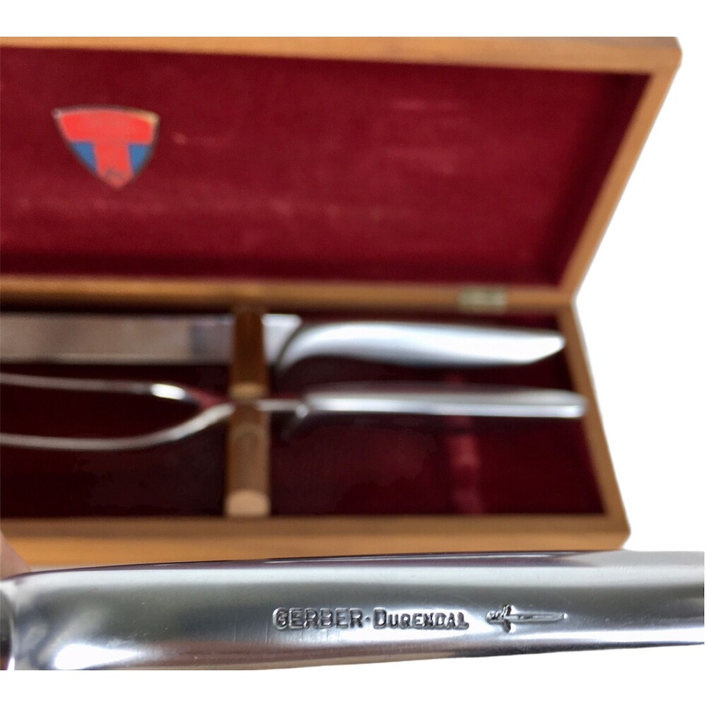 VTG 1950s Gerber Legendary Ron Snickersnees and Durendal Carving Knife Box Set